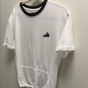 Classic White Tee with Black Accents